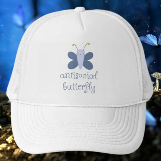 Antisocial Butterfly-Truckerkeps - Dull Blue Keps (Skapare uppladdad)
