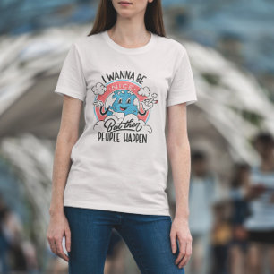 Antisocial Earth Retro-Tecknad T Shirt