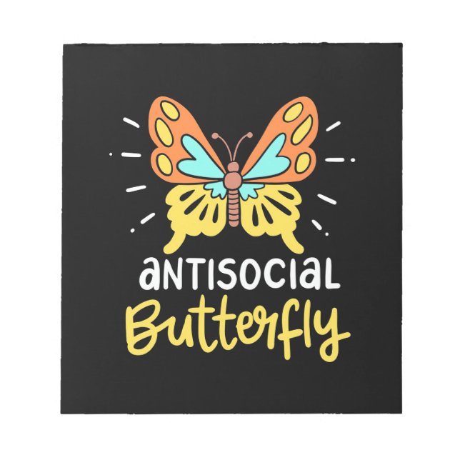 Antisocial fjäril anteckningsblock (Framsida)