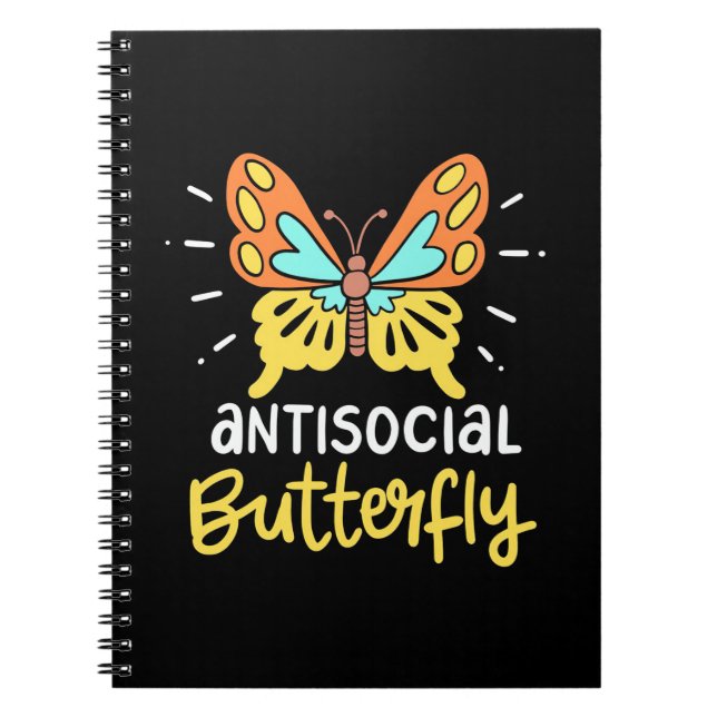 Antisocial fjäril anteckningsbok (Framsidan)