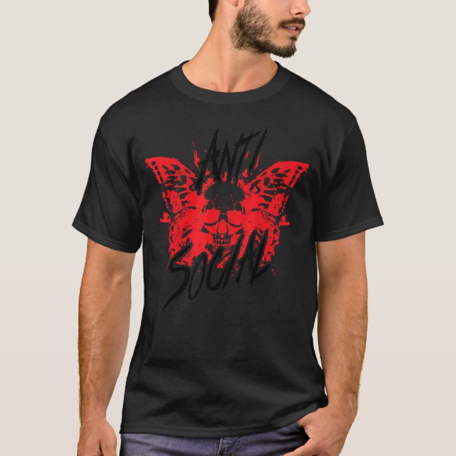 Antisocial fjäril för introduktion 2 t shirt (Framsida)