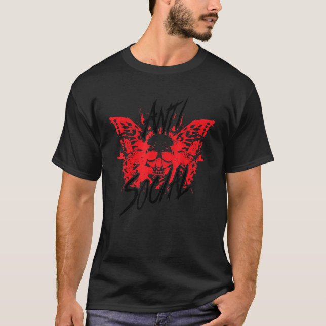 Antisocial fjäril för introduktion 2 t shirt (Framsida)