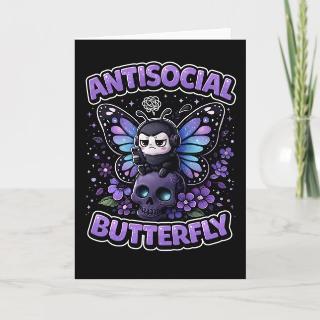Antisocial Fjäril Helgkort (Framsida)
