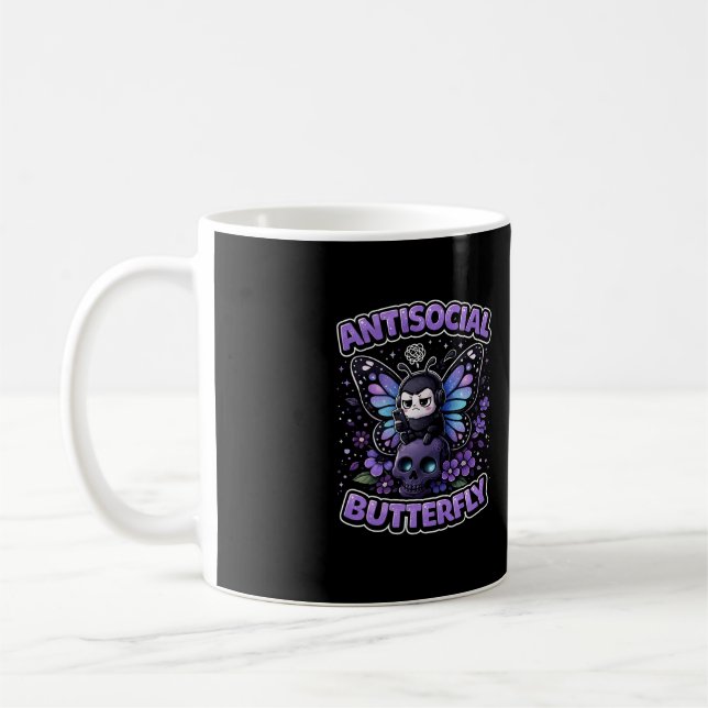 Antisocial Fjäril Kaffemugg (Vänster)