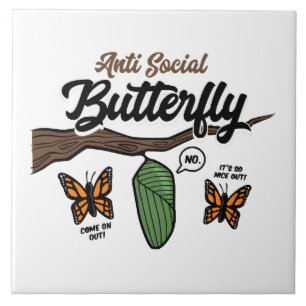 Antisocial Fjäril Kakelplatta