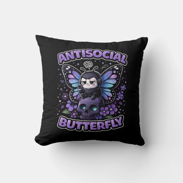 Antisocial Fjäril Kudde (Framsida)