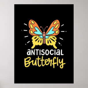 Antisocial fjäril poster