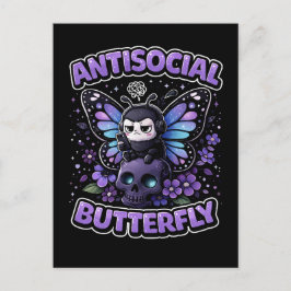Antisocial Fjäril Vykort