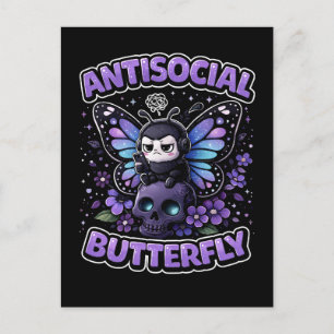 Antisocial Fjäril Vykort