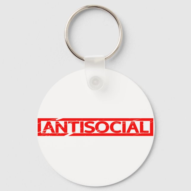 Antisocial Frimärke Nyckelring (Framsida)