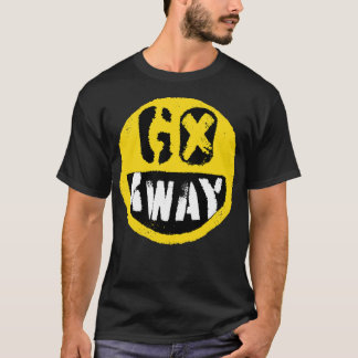 Antisocial Go Away Emoji Design Funny Un Lycklig F T Shirt