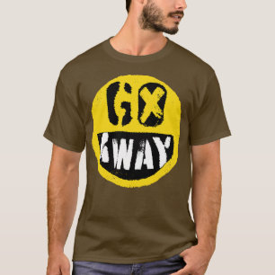 Antisocial Go Away Emoji Design Funny Un Lycklig F T Shirt