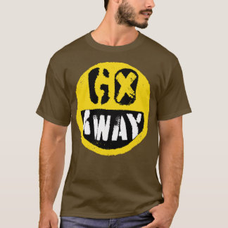 Antisocial Go Away Emoji Design Funny Un Lycklig F T Shirt