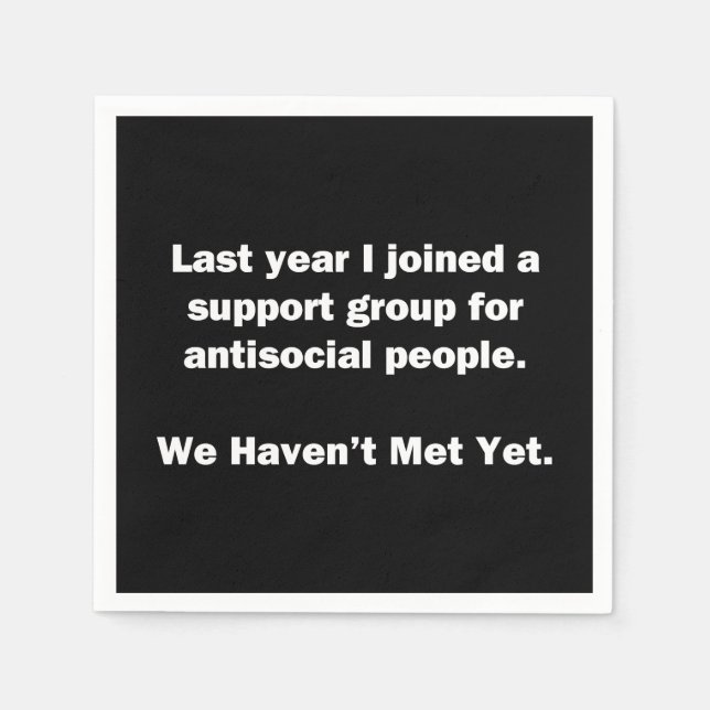 Antisocial grupp pappersservett (Framsidan)