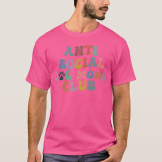 Antisocial Hund Klubb Hund Hund L gåva lustigt T Shirt