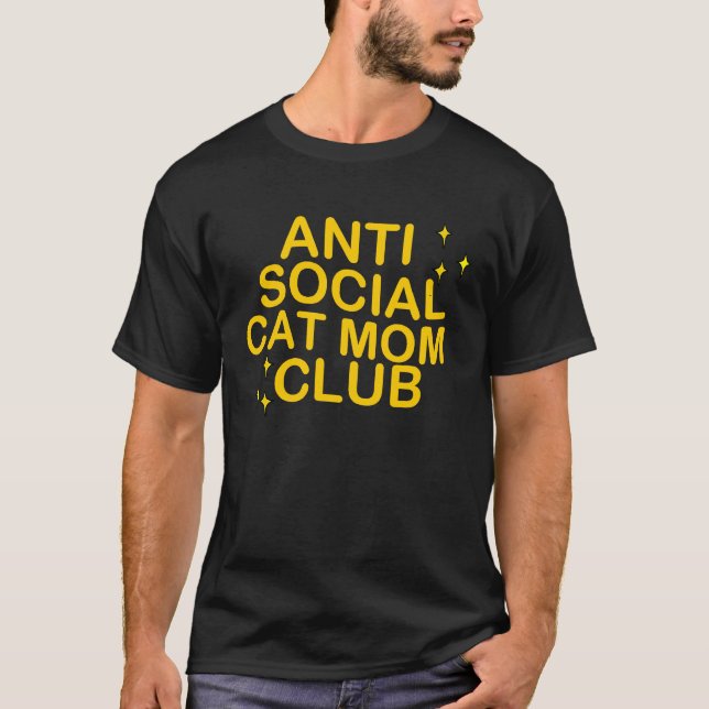 Antisocial kattmamma klubb 13 t shirt (Framsida)