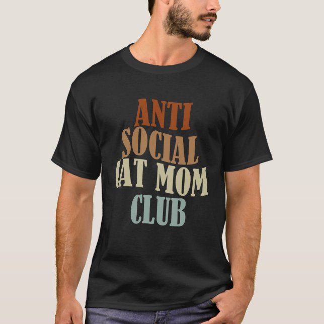 Antisocial kattmamma klubb t shirt (Framsida)