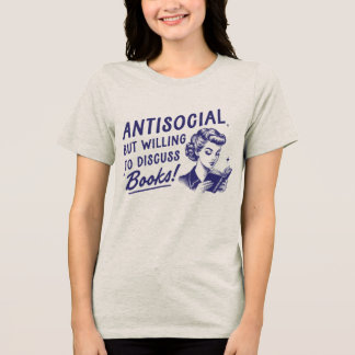 Antisocial men villig att diskutera Bokar t-shirt