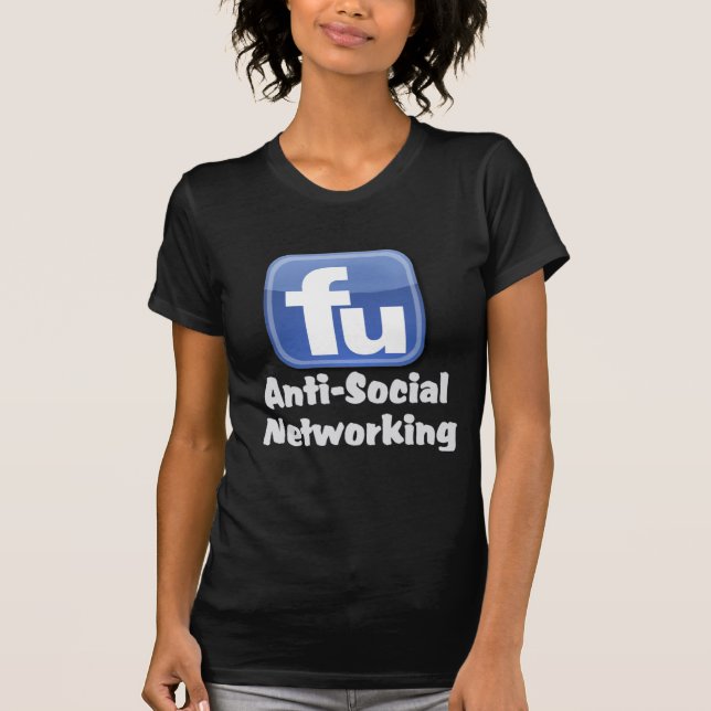 AntiSocial nätverkande Tee (Framsida)