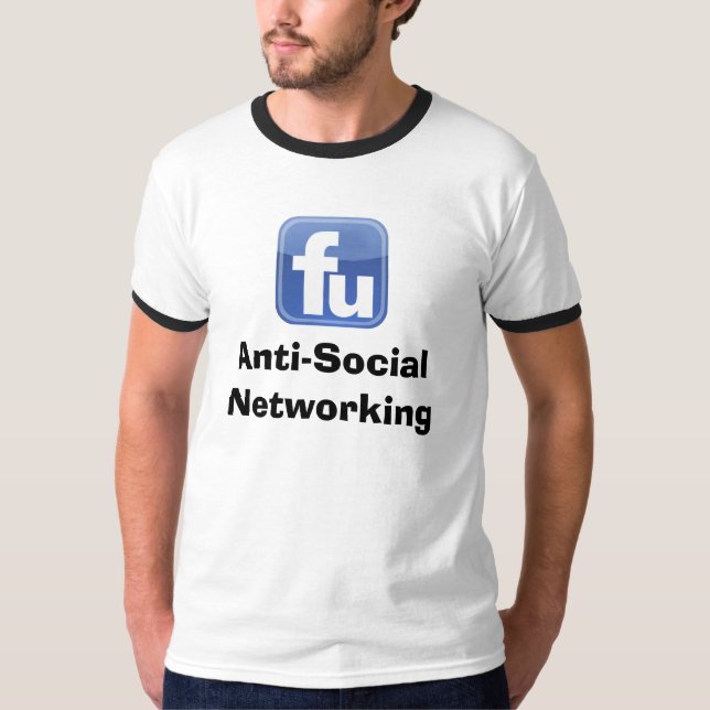 Antisocial nätverkande tee shirt (Framsida)