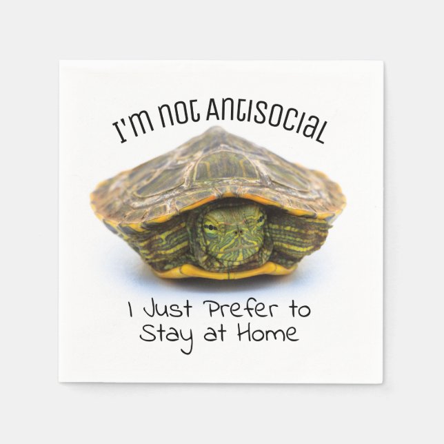 Antisocial sköldpadda pappersservett (Framsidan)