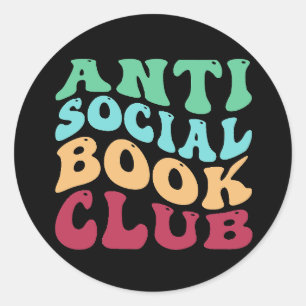 Antisociala bokklubben runt klistermärke