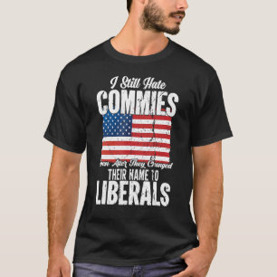 Antisocialistisk kommunistisk Pro America Patrioti T Shirt
