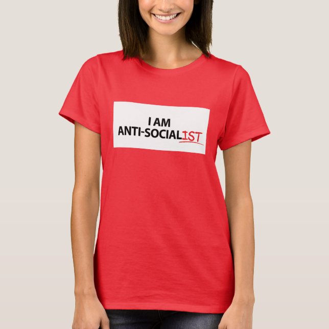 antisocialistisk t-shirt (Framsida)