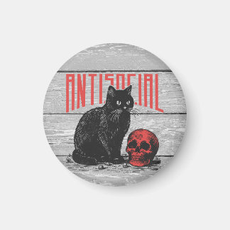 Antisocialt katt och skal magnet