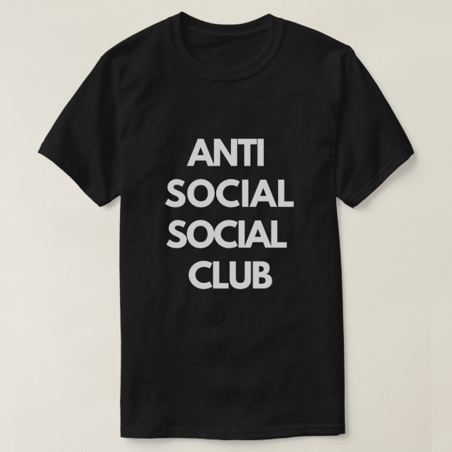 Antisocialt socialt klubb t shirt (Design framsida)