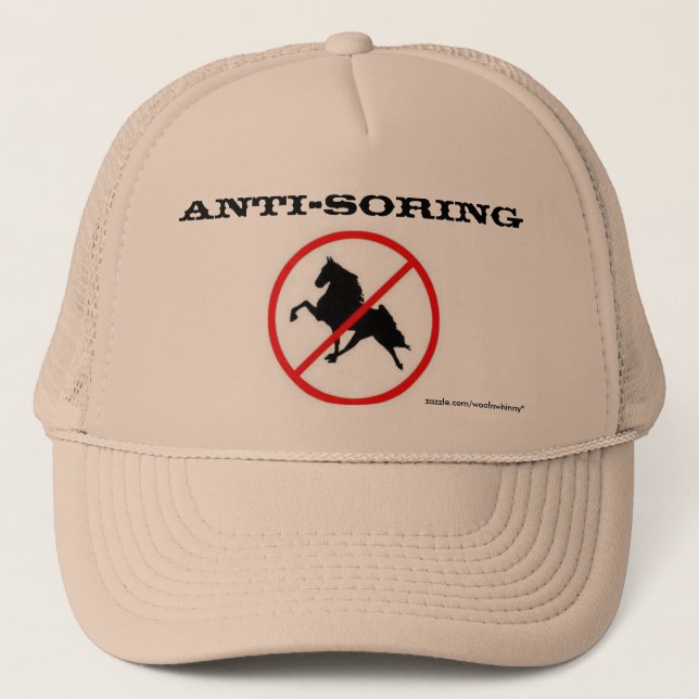 Antisoring hat with Ban Symbol Truckerkeps (Framsida)