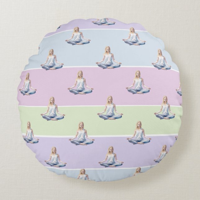 ANTISTRESS CALM MEDITATION RELAX PASTEL CHAKRA RUND KUDDE (Framsidan)