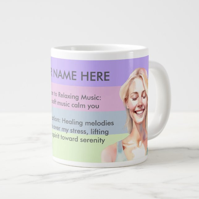 ANTISTRESS RELAX CALM GIRL YOGA CHAKRA JUMBO MUGG (Framsida höger)