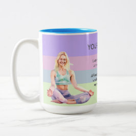 ANTISTRESS RELAX CALM GIRL YOGA CHAKRA Två-Tonad MUGG
