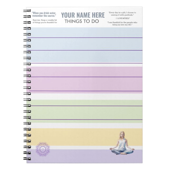 ANTISTRESS RELAX CALM SERENE YOGA ANTECKNINGSBOK (Framsidan)