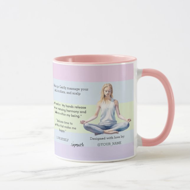 antistress relax calm serenity yoga zen  mugg (Höger)