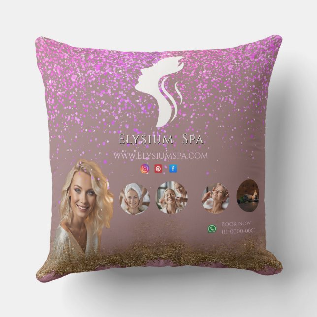 ANTISTRESS Terracotta Gold Spa Beauty social media Kudde (Baksida)