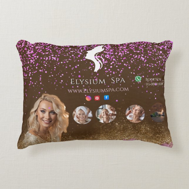 ANTISTRESS Terracotta Gold Spa Beauty social media Prydnadskudde (Framsidan)