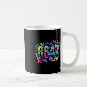 Antitrump 8647 Blommigt Resist 86 47 Impeach Trump Kaffemugg