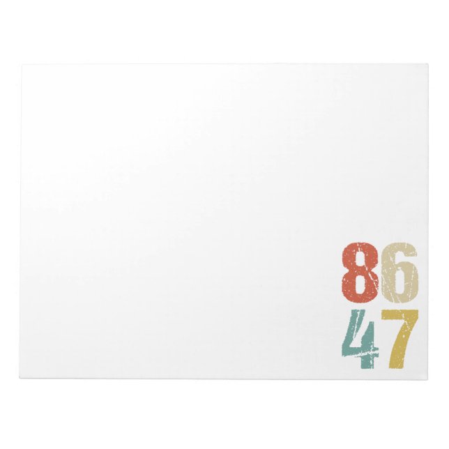 Antitrump - 86 47 I Anteckningsblock (Framsida)