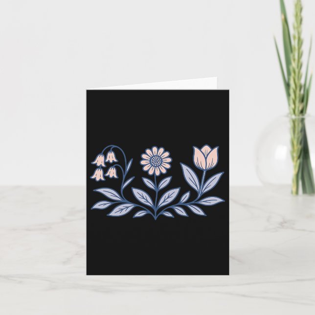Antitrump för subtle Boho Flowers Kort (Framsida)