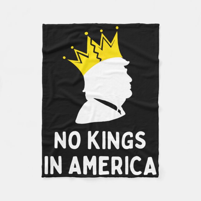Antitrump Inga kungar i Amerika  Fleecefilt (Framsidan)