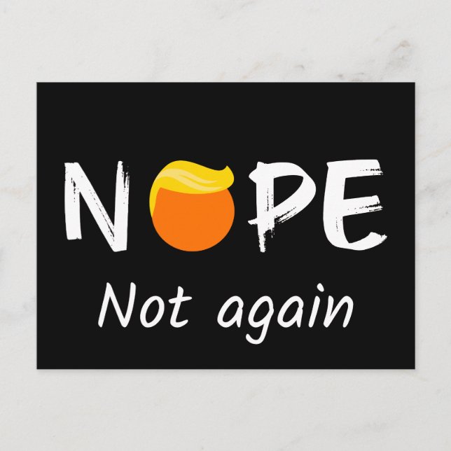 Antitrump - Nej, inte igen II Helg Vykort (Framsida)