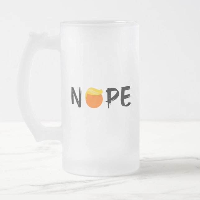 Antitrump - Nope Edition II Frostat Ölglas (Vänster)