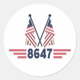 Antitrump Politisk Motstånd 8647 Protest Runt Klistermärke