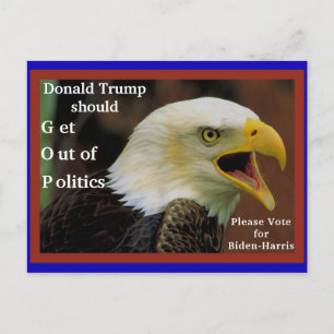 Antitrump, Pro Biden Arg American Örn Vykort