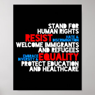 Antitrump protest mänskliga rättigheter motstå Ant Poster