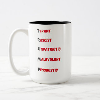 Antitrumpakronym 2 Två-Tonad mugg