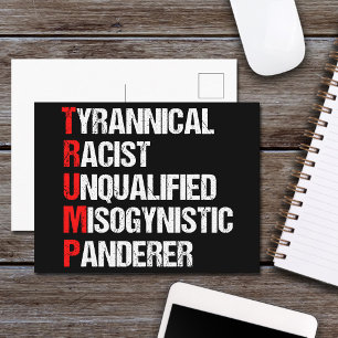 Antitrumpakronym Politiskt humor Vykort