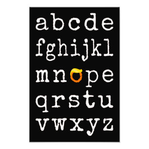 Antitrumpalfabet - Nope V Fototryck